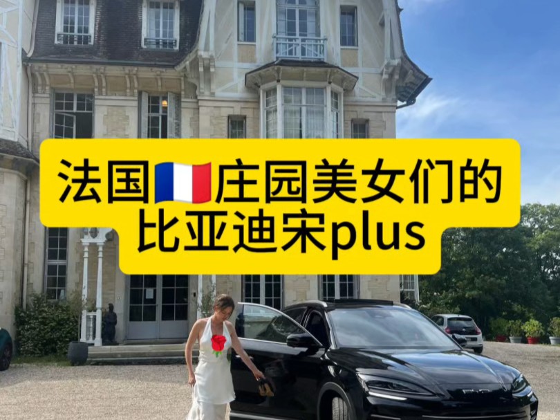 法国巴黎庄园美女们的比亚迪宋plus,比亚迪汉