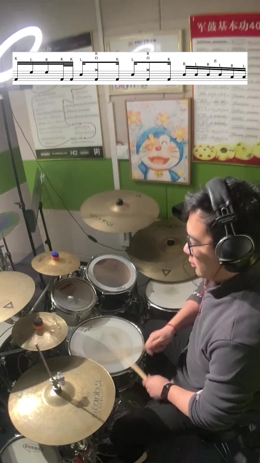 用这个加花打流行超带感架子鼓一起学打鼓