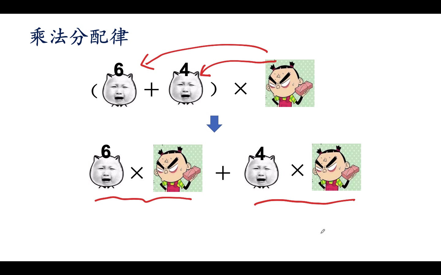 [图]四上课本精讲-乘法分配律-第四单元运算律