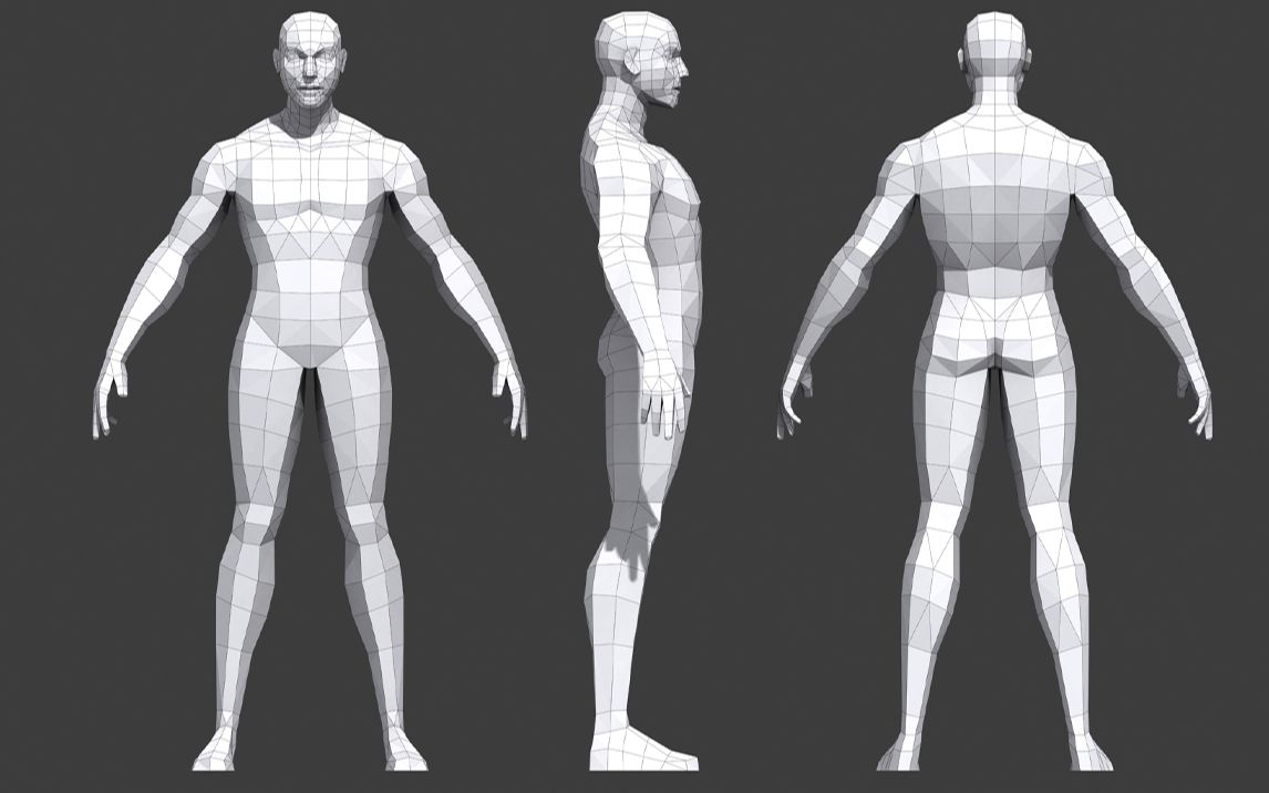 【3dmax人体建模】从拉box开始零基础教你男性裸模体建模教程,3dmax基础教程哔哩哔哩bilibili