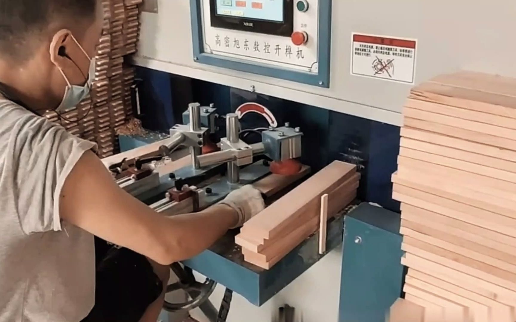 数控榫头机 木工公榫机实地拍摄 (2)