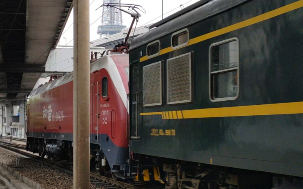 局集团有限公司广州机务段hxd1d-0526沈局长段25k型客车广州站出站