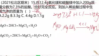 【2022中考化学】2021年松北区期末：如何将化学式拆解计算