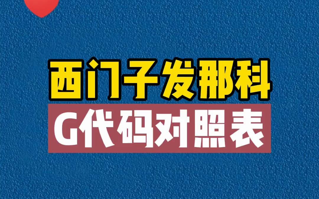 西门子发那科系统G代码对照表哔哩哔哩bilibili