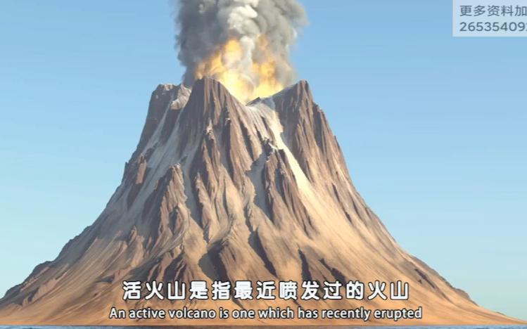 英语主题火山,死火山,活火山,休眠火山哔哩哔哩bilibili