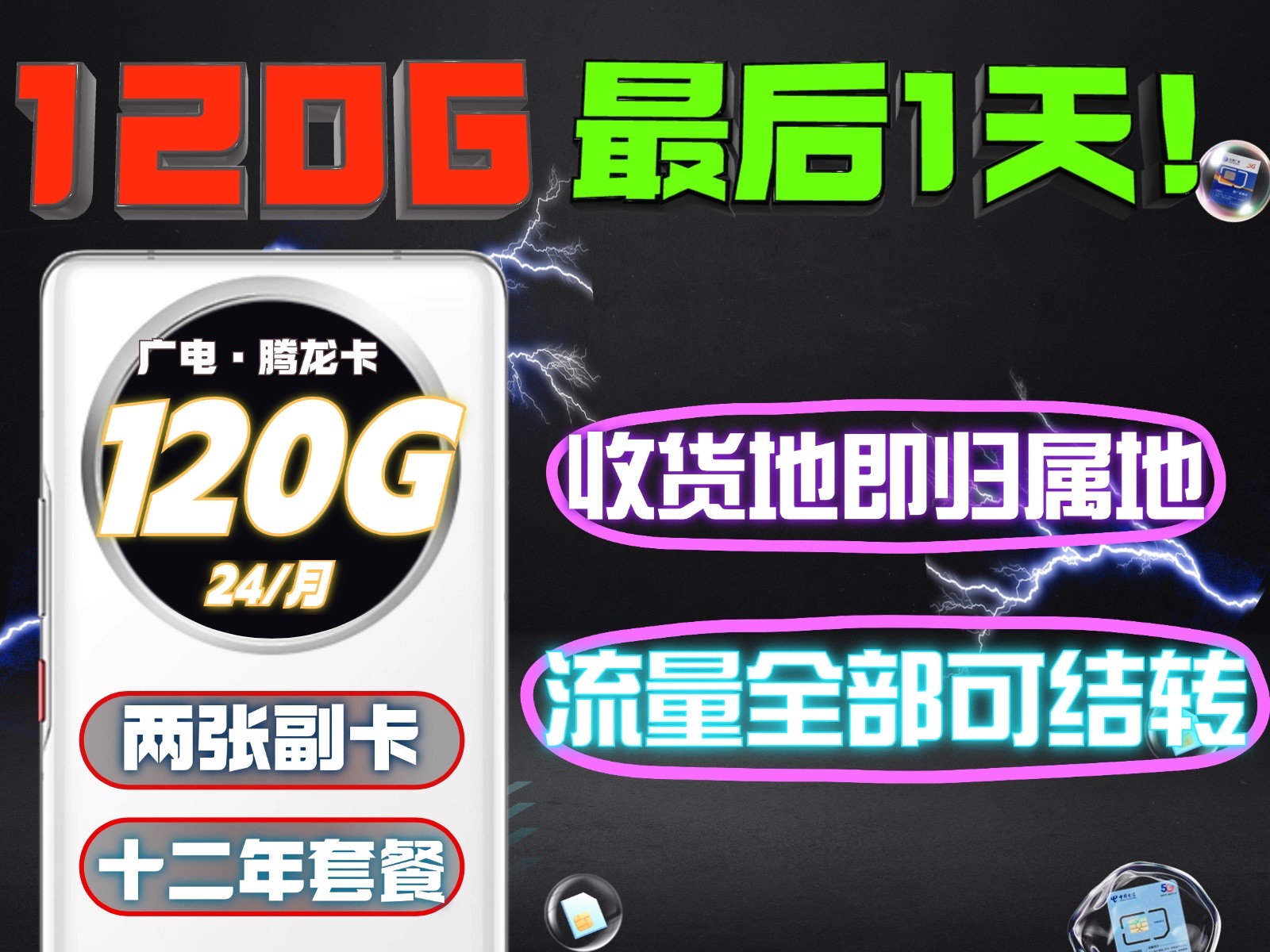 【广电流量又下调】120G末班车,再不赶上流量就不够用了!哔哩哔哩bilibili