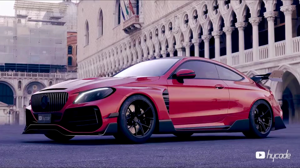 活动  奔驰c63改装,宽体低趴姿态的奔驰c63!