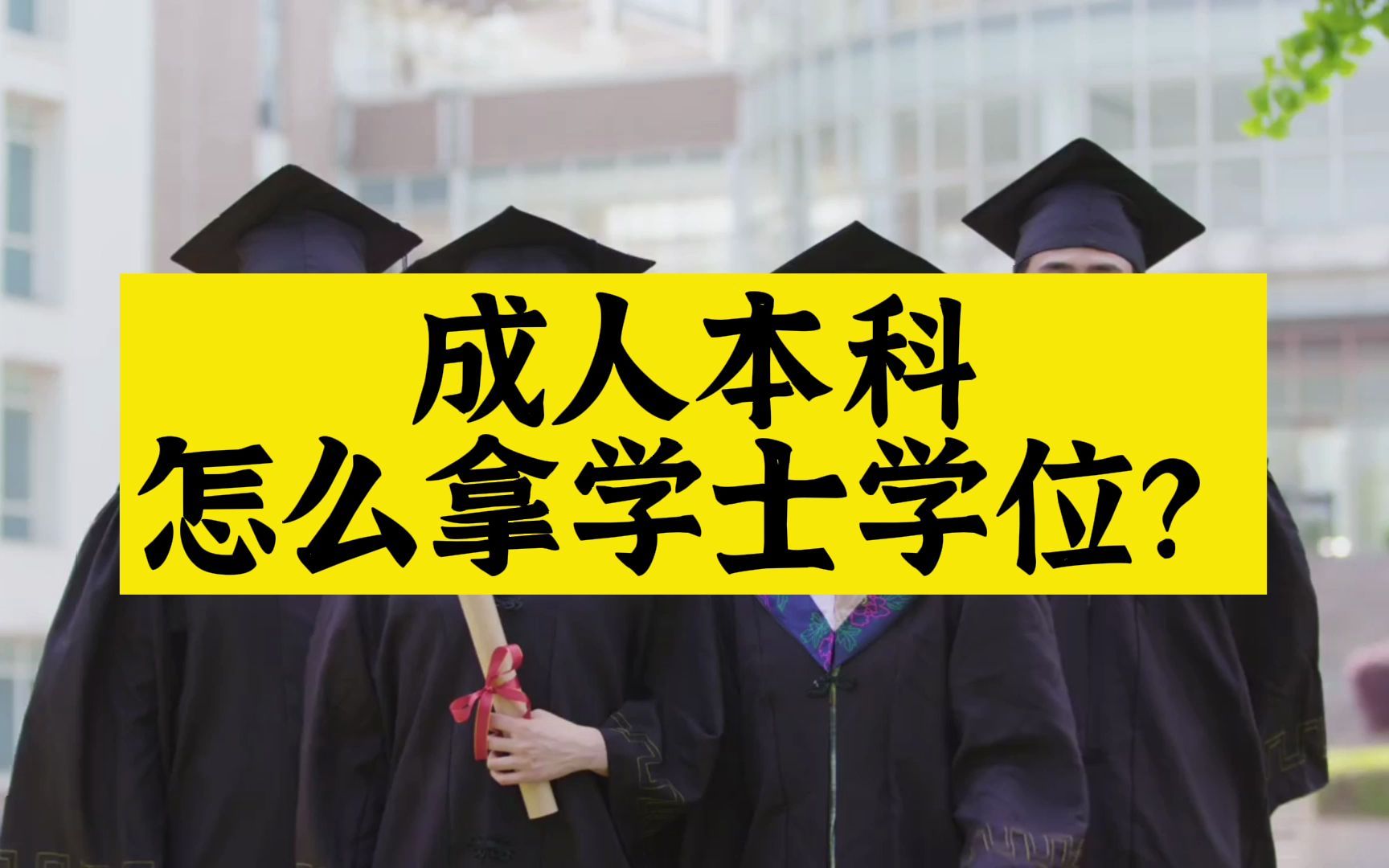 成人本科怎么拿学士学位?哔哩哔哩bilibili