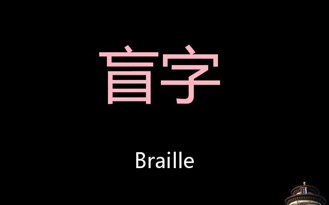 盲字 Chinese Pronunciation Braille哔哩哔哩bilibili