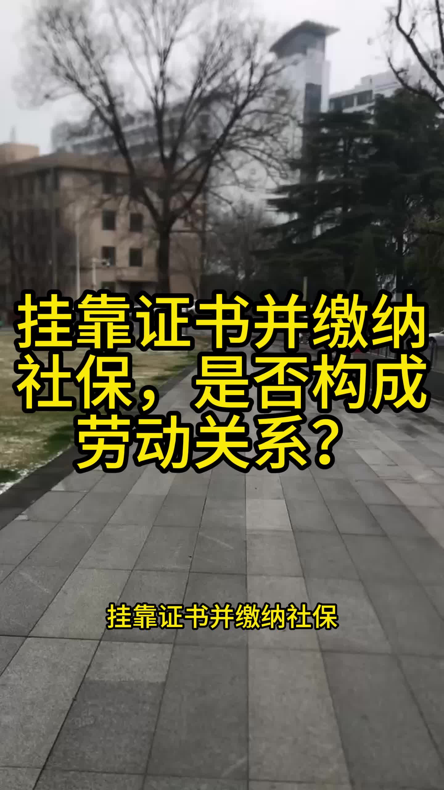 挂靠证书并缴纳社保,是否构成劳动关系?哔哩哔哩bilibili