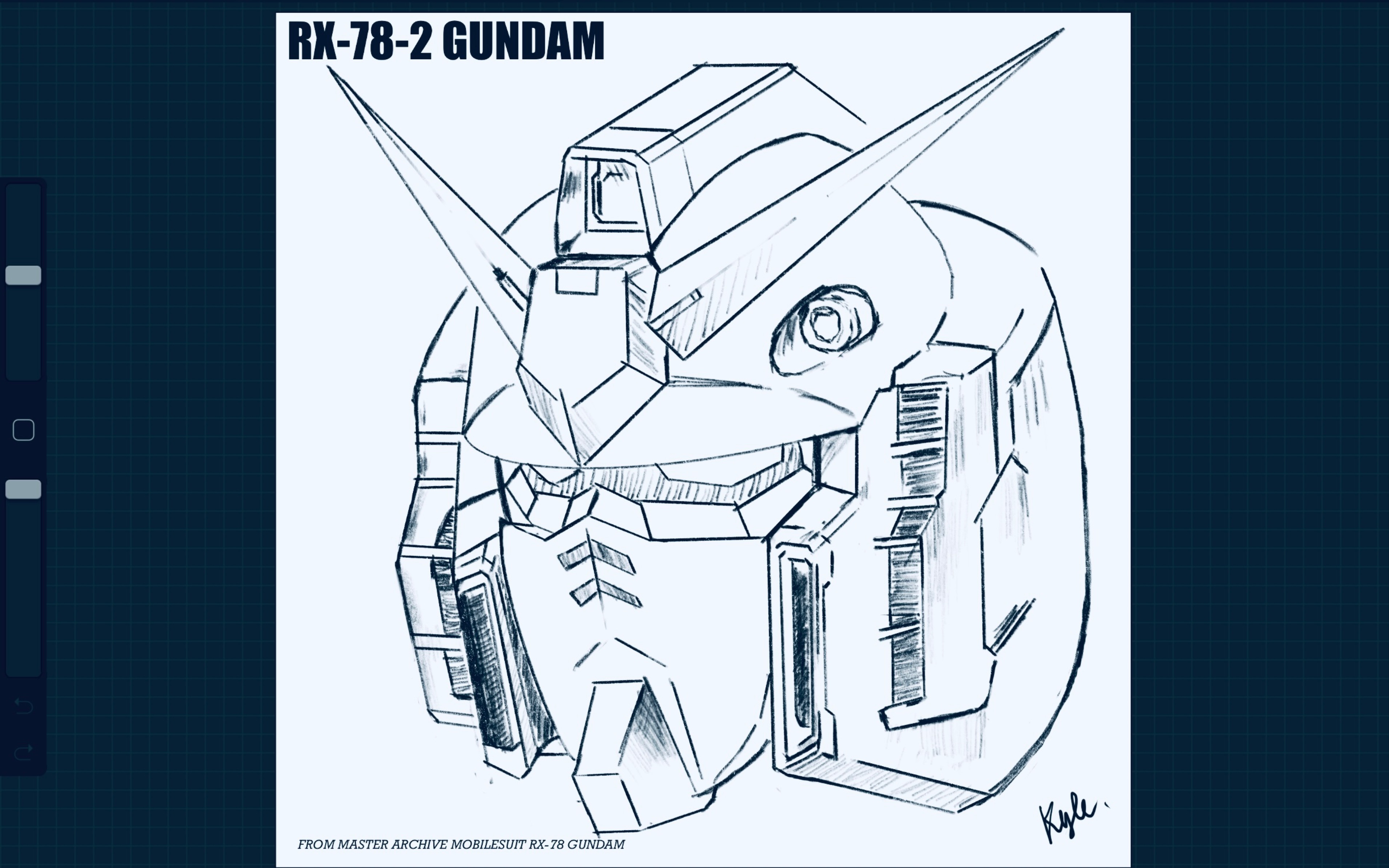 「手绘临摹」rx-78-2 head