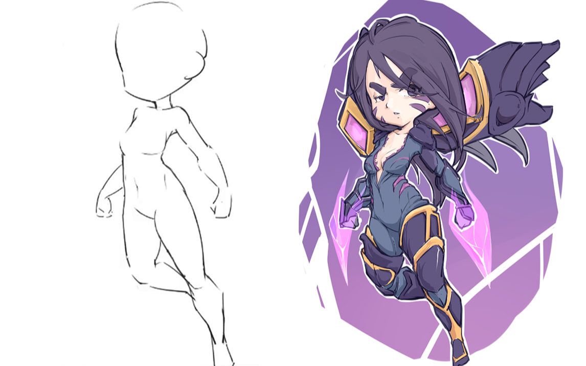 阿南出品q版虚空之女卡莎绘制设计卡莎记住这个名字