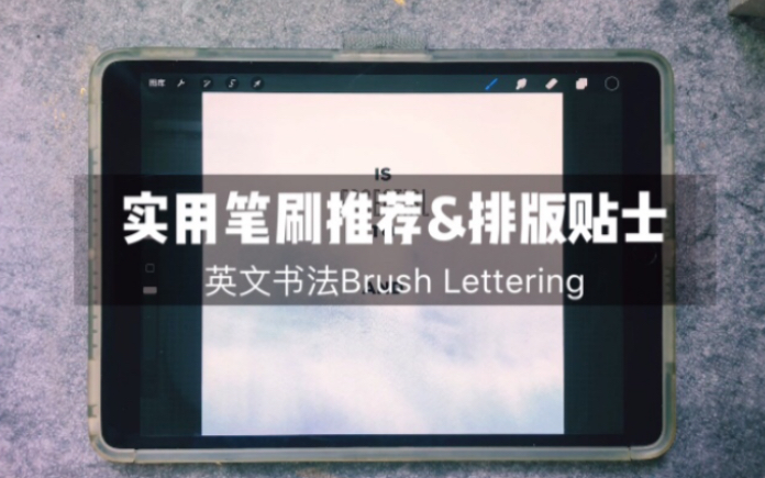 【sheshares英文书法】ipad pro procreate实用笔刷推荐 | 字体排版小贴士 — 新手也能设计出好看的字体背景哔哩哔哩bilibili