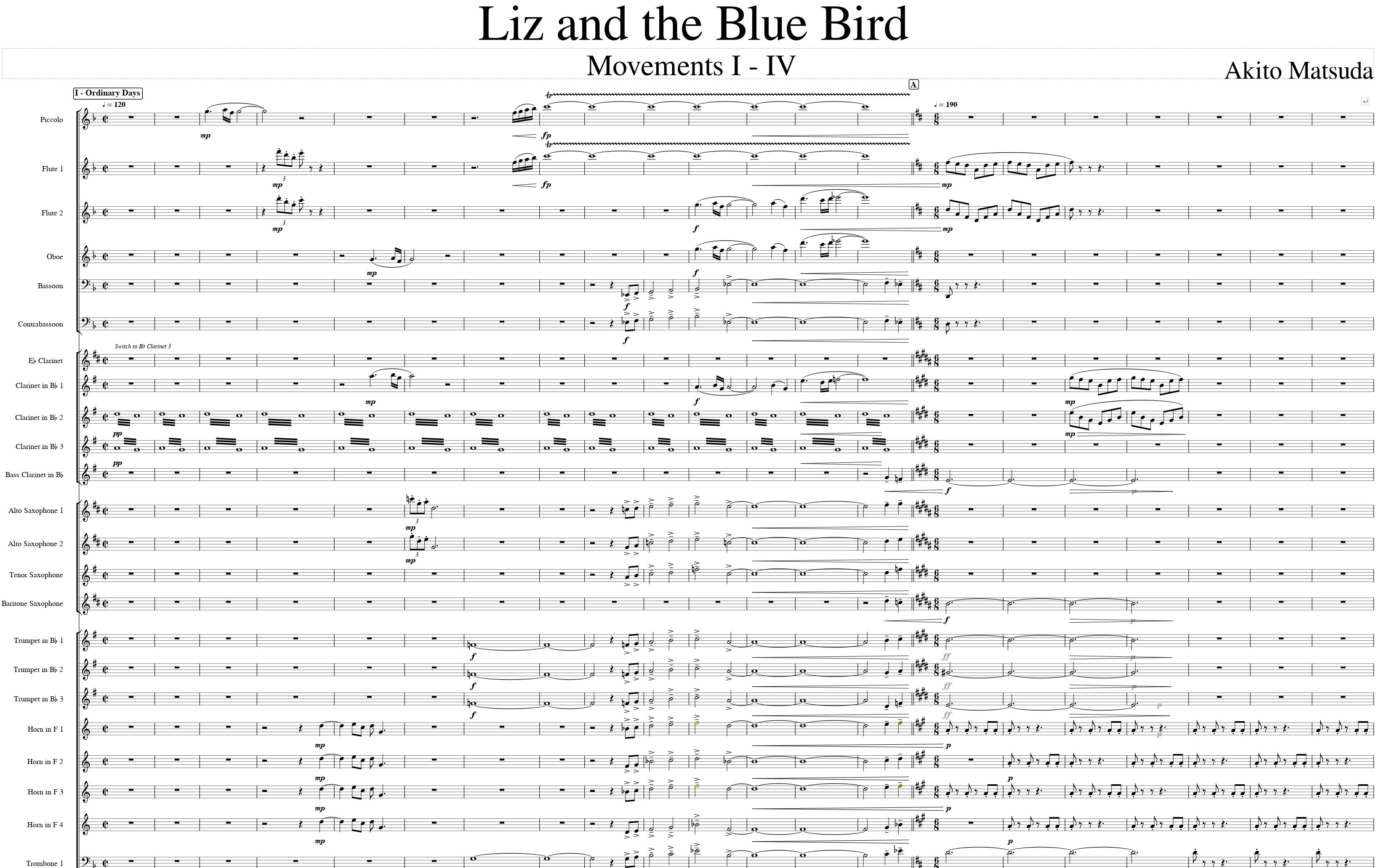 [图]利兹与青鸟 总谱(Liz and the Blue Bird)