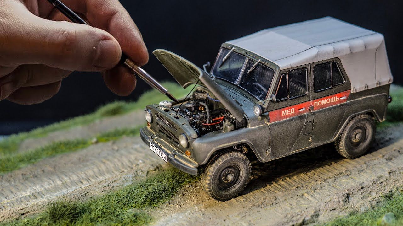 承載童年記憶的老吉普 1/35 uaz-469 蘇聯吉普車模型製作