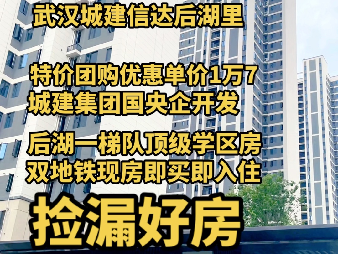 武汉城建信达后湖里双地铁后湖一梯队顶级学区房!降价了扛不住哔哩哔哩bilibili