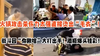 Télécharger la video: 太凶残！恐怖火锅攻击杀伤力太强！社会人直接被烫出“毛衣”！街斗因“你瞅啥”大打出手！酒瓶连续爆头！