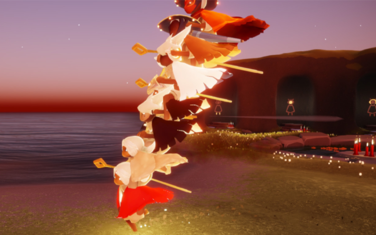 【sky光遇】新版本动作——骑膊马 (真实物理引擎