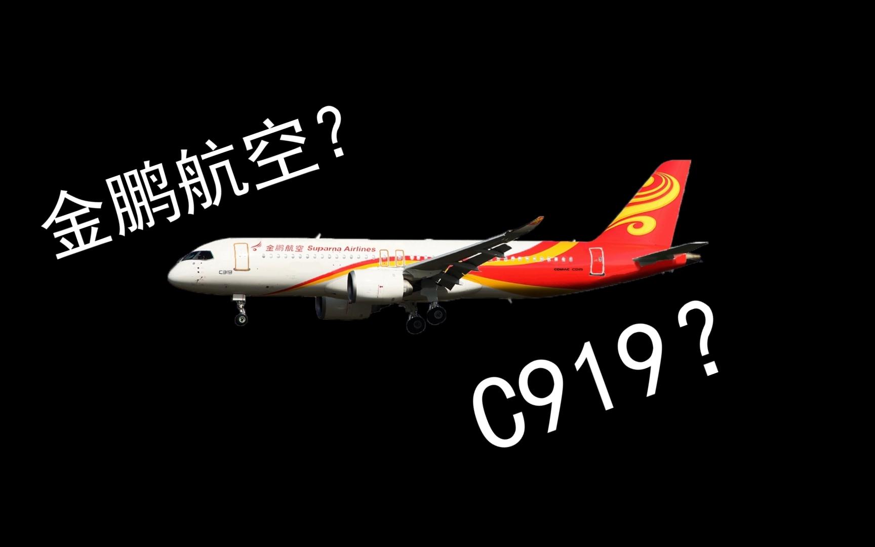 震惊!金鹏航空有了C919?哔哩哔哩bilibili