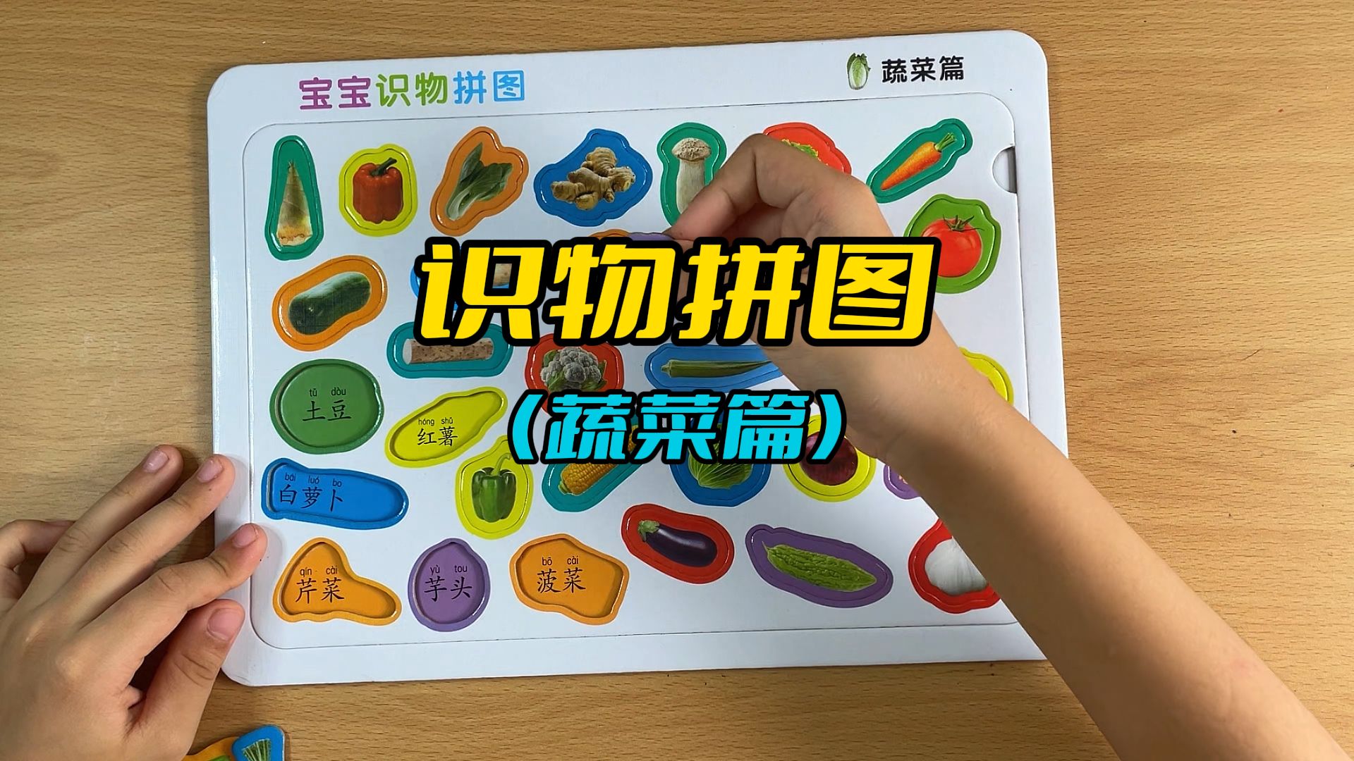 儿童早教趣味识物拼图,识物拼图蔬菜篇