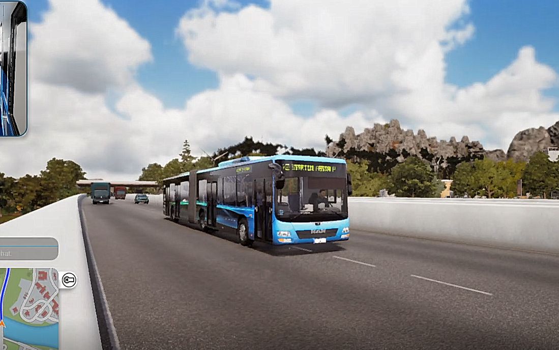 巴士模拟186bussimulator18k字头超长高速线路使用man曼恩铰链公交车