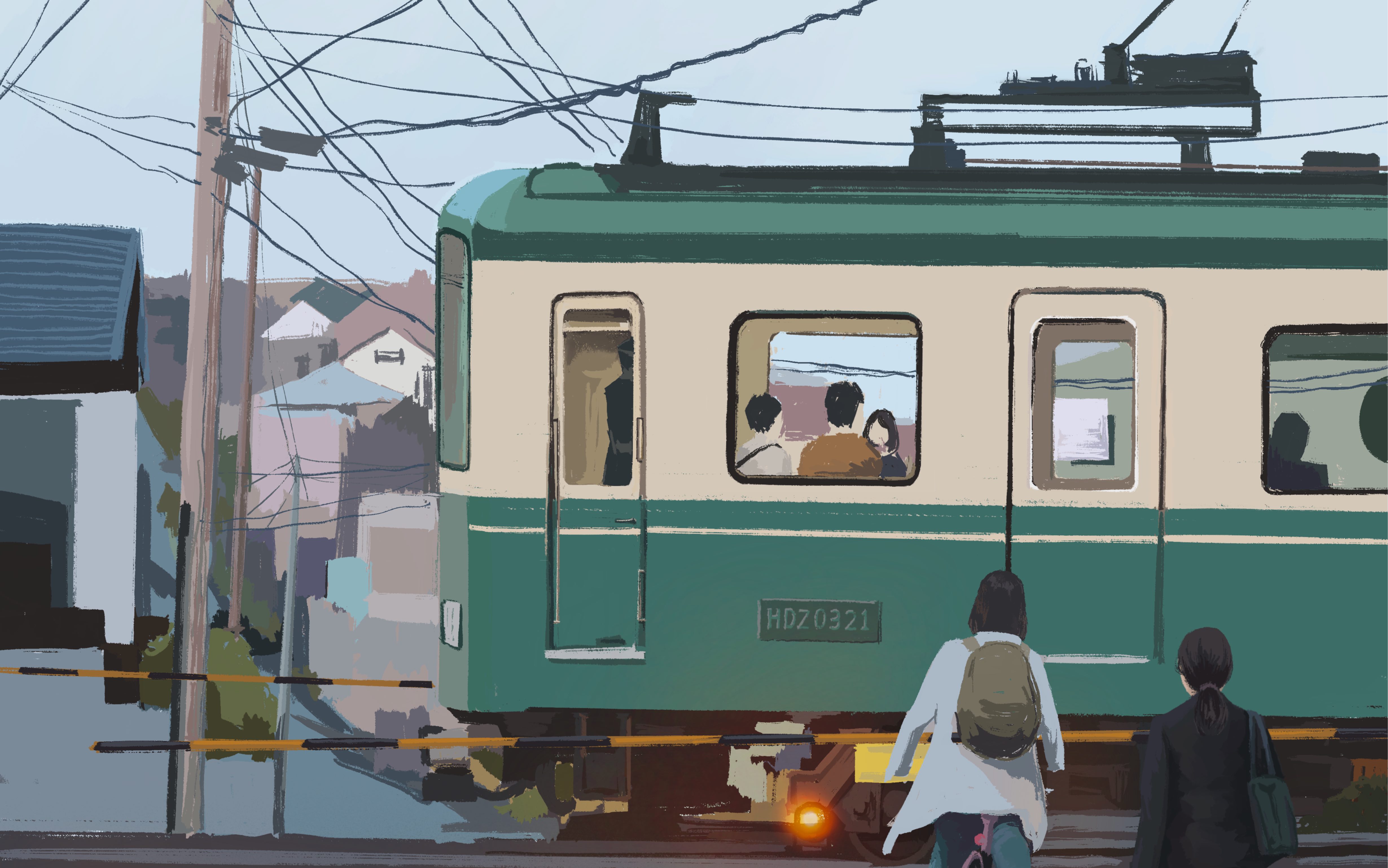 活动作品日常绘画练习日本电车