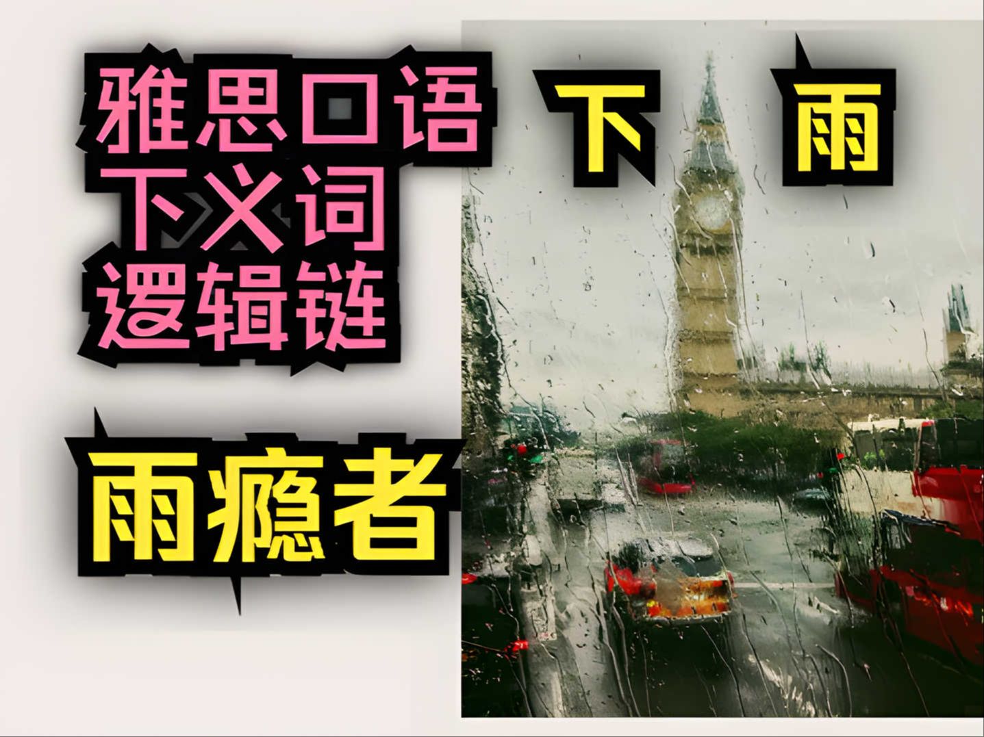 day257【雨天 rain】【雅思下义词练习】【雅思口语p1休闲扩展】