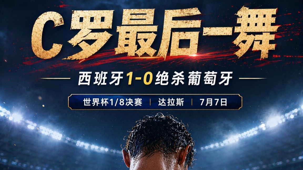 C罗传奇落幕！西班牙1-0绝杀葡萄牙🔥