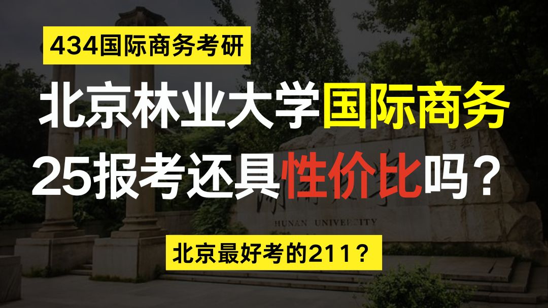 北京最好考的211院校!北京林业大学国际商务25年还具性价比吗?哔哩哔哩bilibili