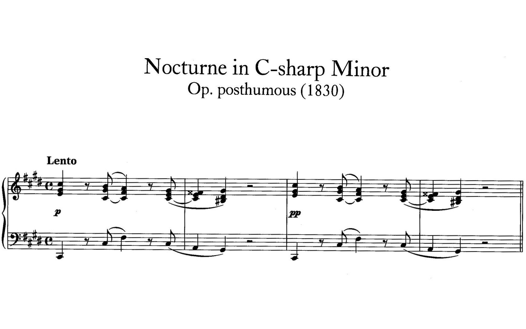 [图]肖邦升C小调夜曲Chopin Nocturne in C sharp Minor (No.20)钢琴谱