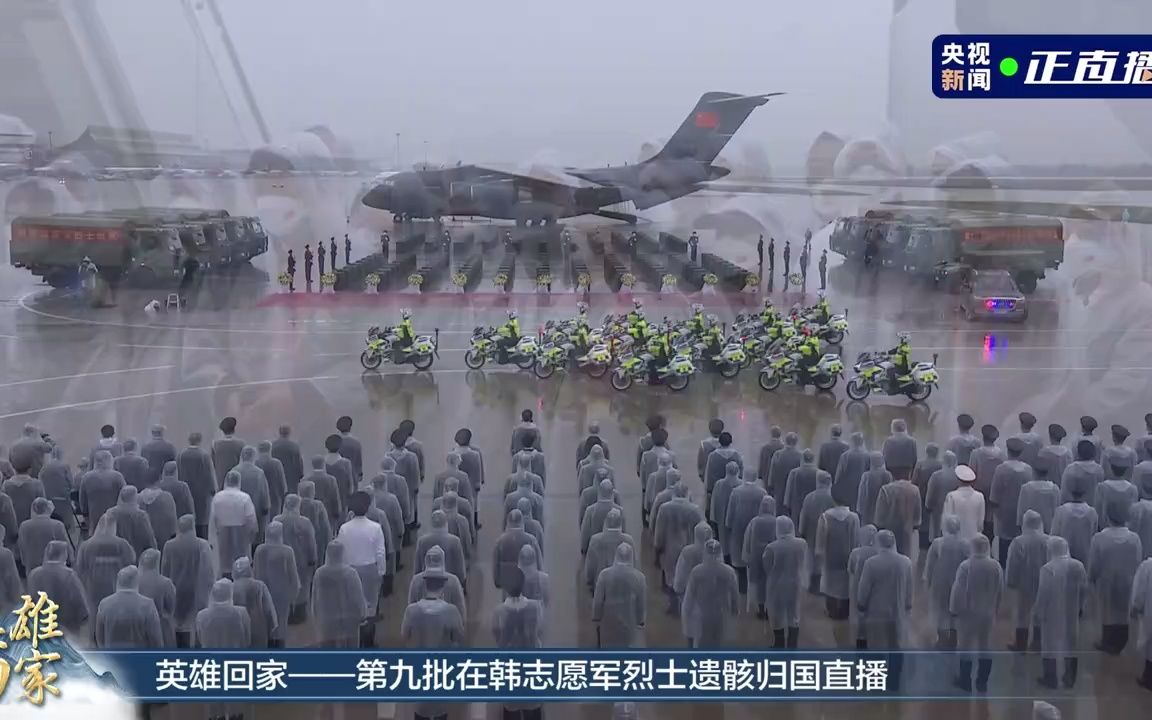 [图]全城致敬——沈阳市民冒雨迎接志愿军烈士回国