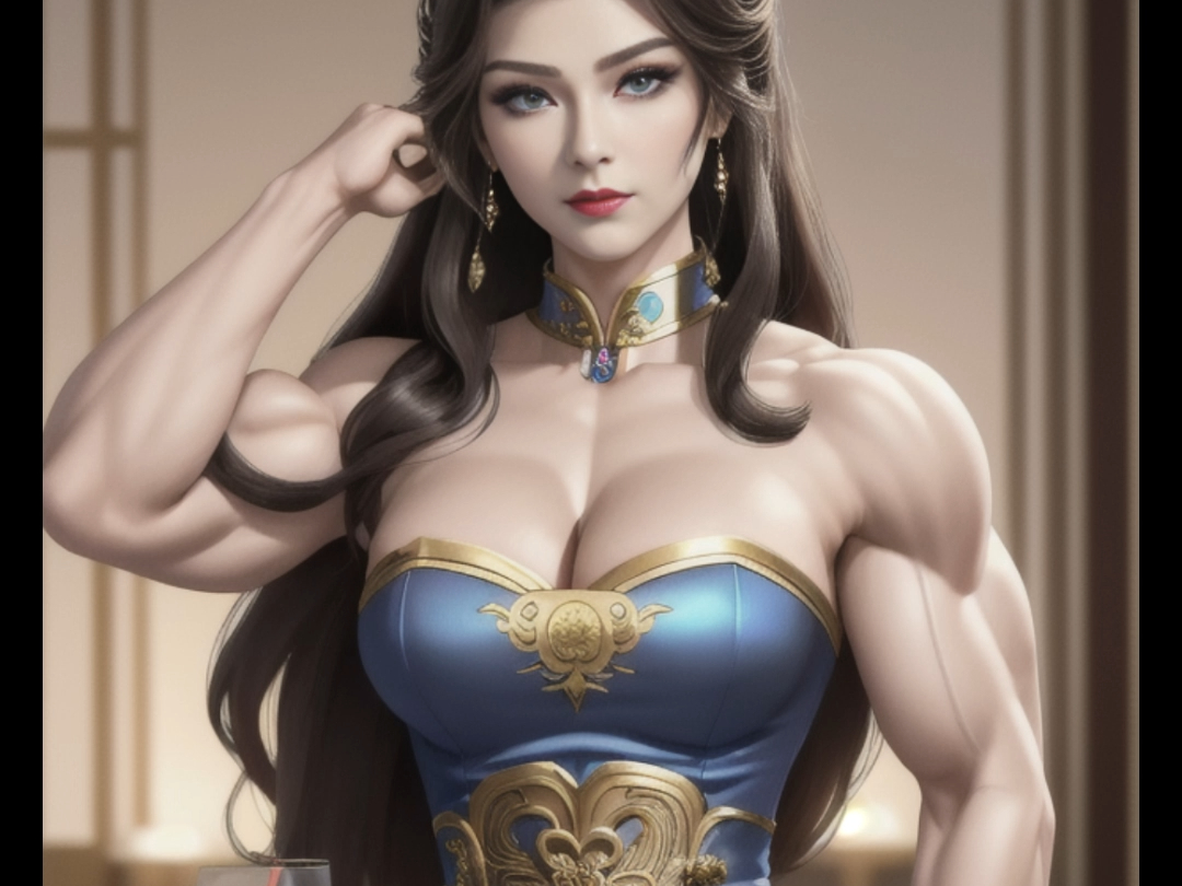 ai绘画,美丽漂亮的肌肉女孩65