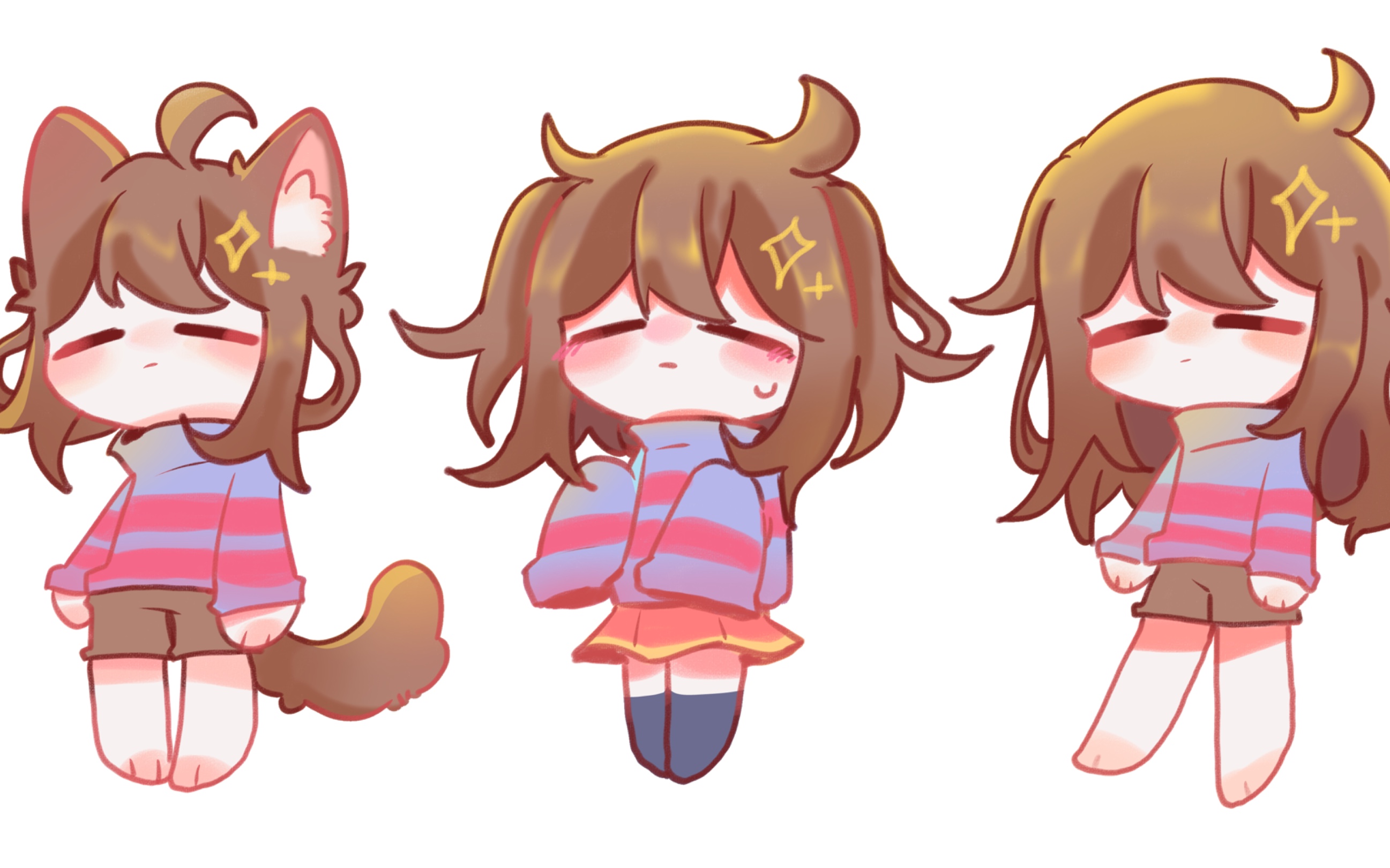 【baby手书/undertale/frisk】"如果这首歌能成为你的伞就好了呀"