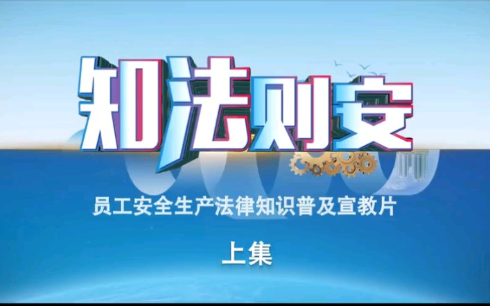 安全生产月丨员工安全生产法律知识普及宣教片《知法则安》哔哩哔哩bilibili