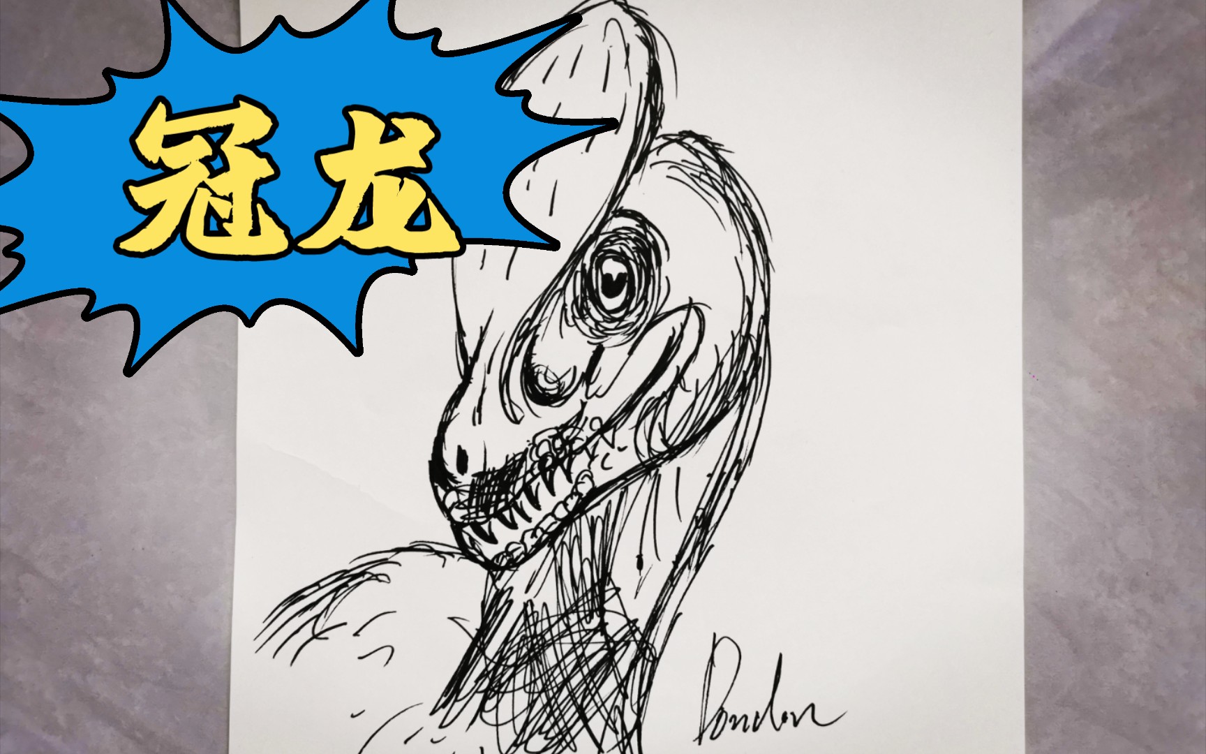 恐龙简笔画之冠龙