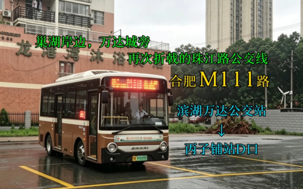 【POV-065】巢湖岸边，万达城旁，再次折戟的珠江路公交线——合肥M111路[滨湖万达公交站→丙子铺站D口]全程展望POV