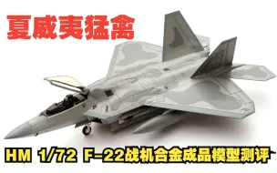 Download Video: 夏威夷猛禽！HM 1/72 F-22A战斗机合金成品模型开箱测评