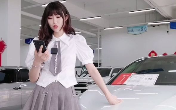 唐山二手车行长腿美女卖车哔哩哔哩bilibili