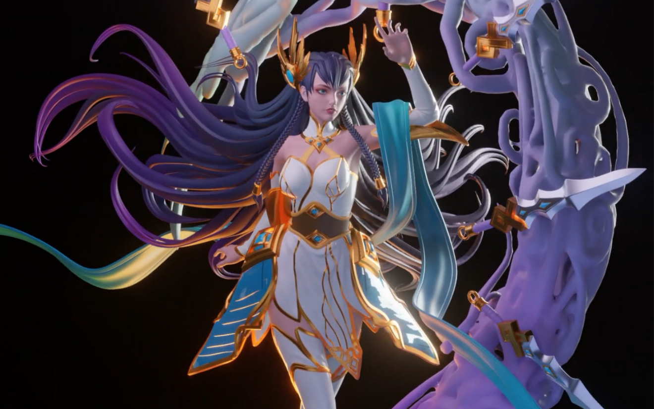 公开课十小时案例刀妹【玉剑传说】手办建模!