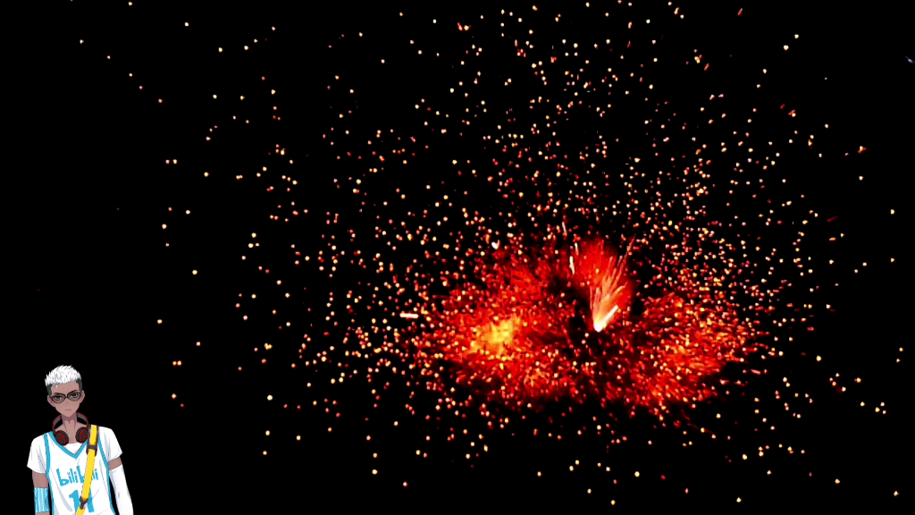 超级慢动作烟花跳猫