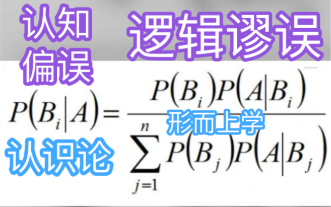 [图]贝叶斯-批判知识哲学 P(认知偏误•逻辑谬误)