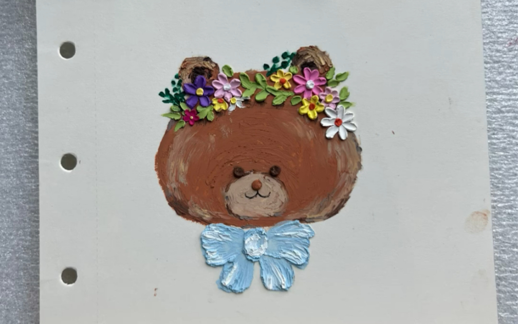 小熊,油画棒教程