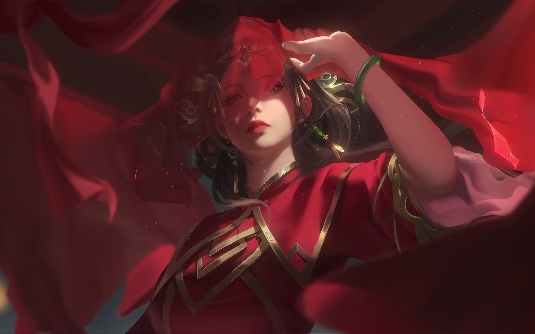 软件:wallpaper engine壁纸引擎 壁纸:囍 bgm:若把你