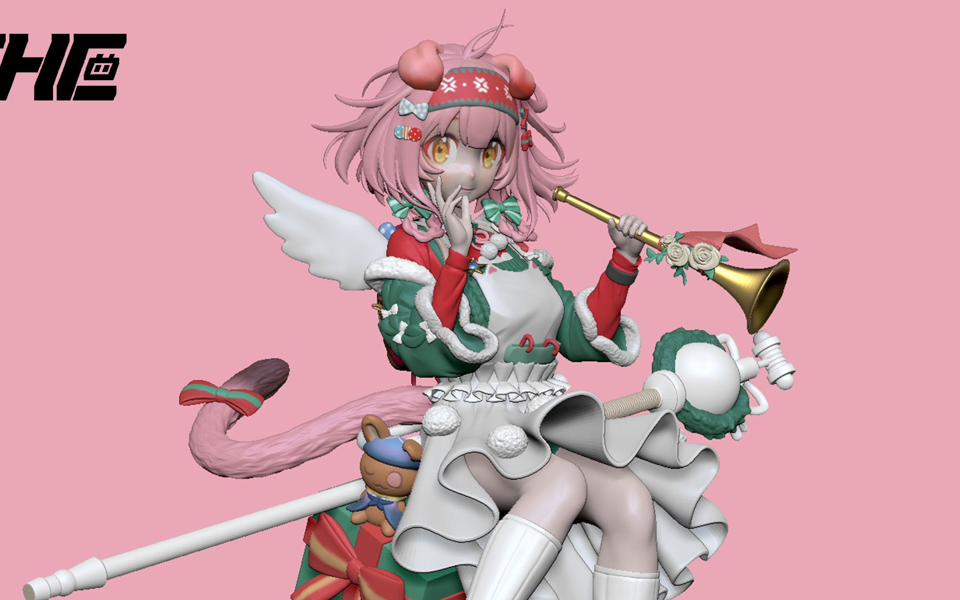 明日方舟-澄闪 gk手办 灰模