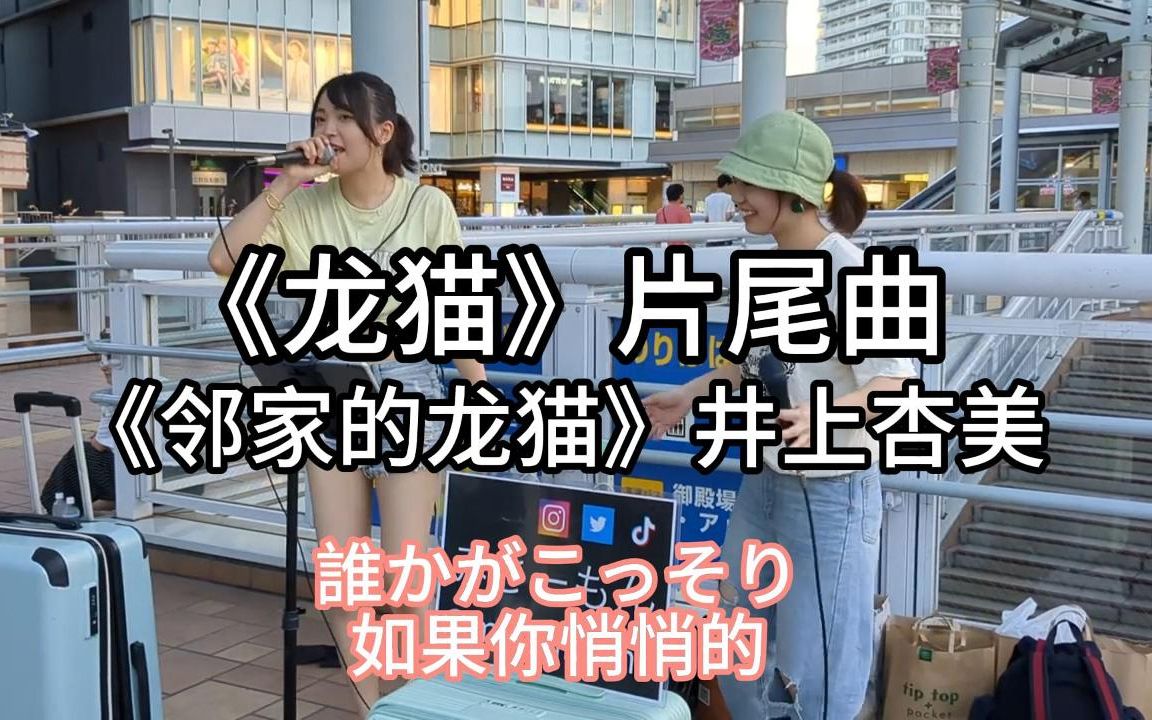 [图]日本街头唱~《龙猫》片尾曲【邻家的龙猫】井上杏美（cover）りほたろ＆みさーもん