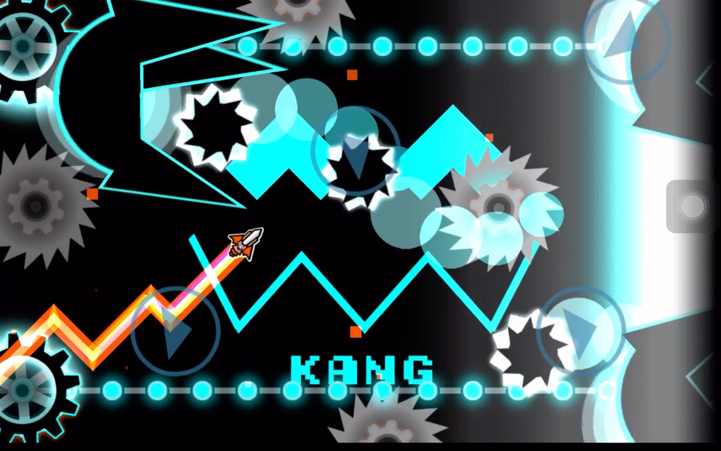 [图]Geometry Dash 我终于杀了kang师傅！手机玩家的骄傲！！！第八个hdd“K A N G”by“kang131”3 coins