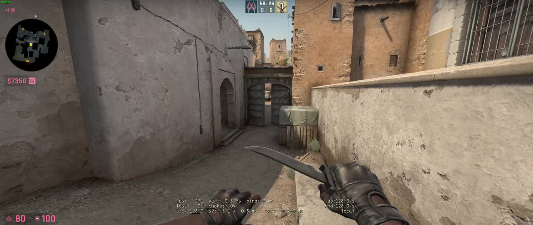 csgo dust2 最新 中门上a小卡门烟