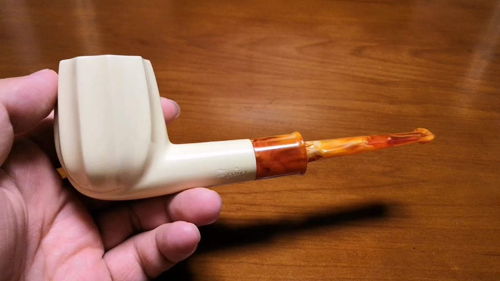 土耳其进口海泡石烟斗,雪花螺旋撞球直斗,medet大师签名斗,雪花料材质