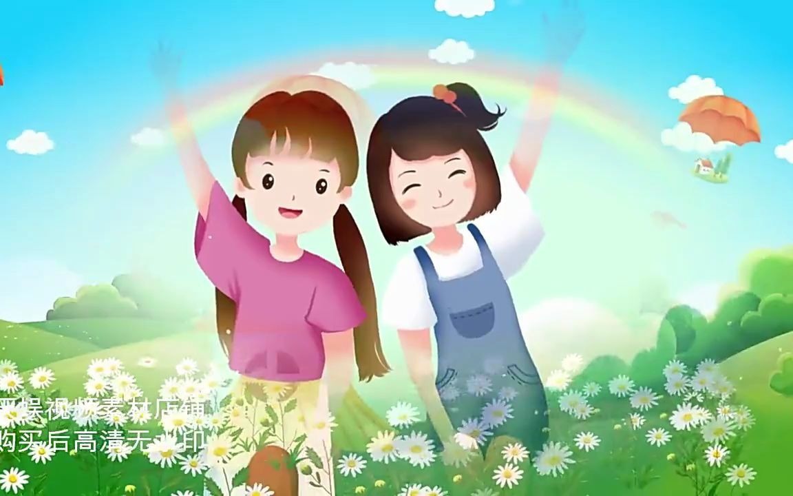 4599572 你笑起来真好看儿童歌曲 六一儿童节晚会年会舞台背景led视频