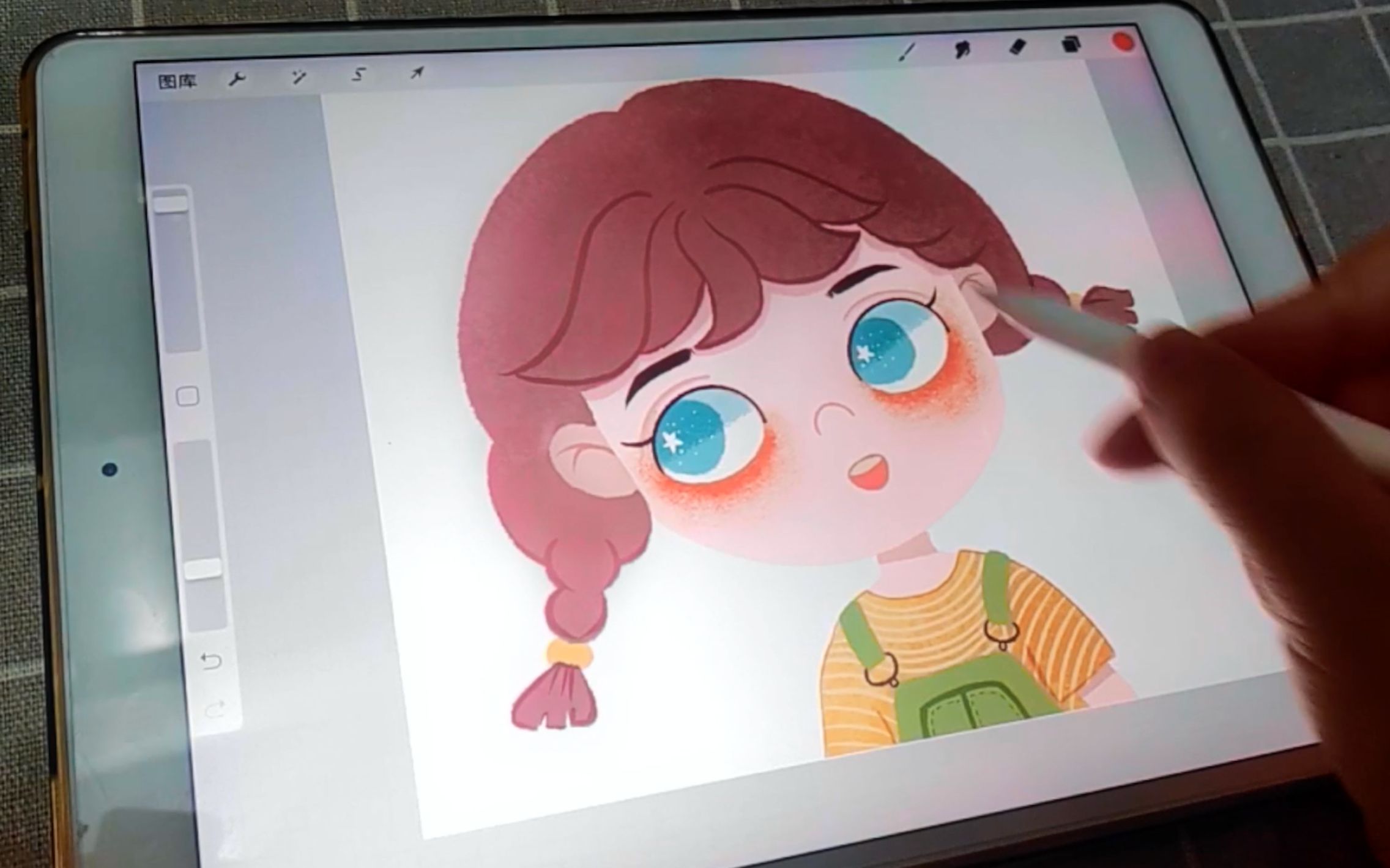 手绘-procreate卡通头像，新手上色_哔哩哔哩_bilibili